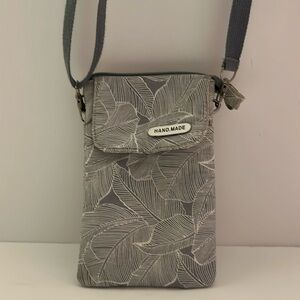 Handmade Crossbody Grey Print Bag